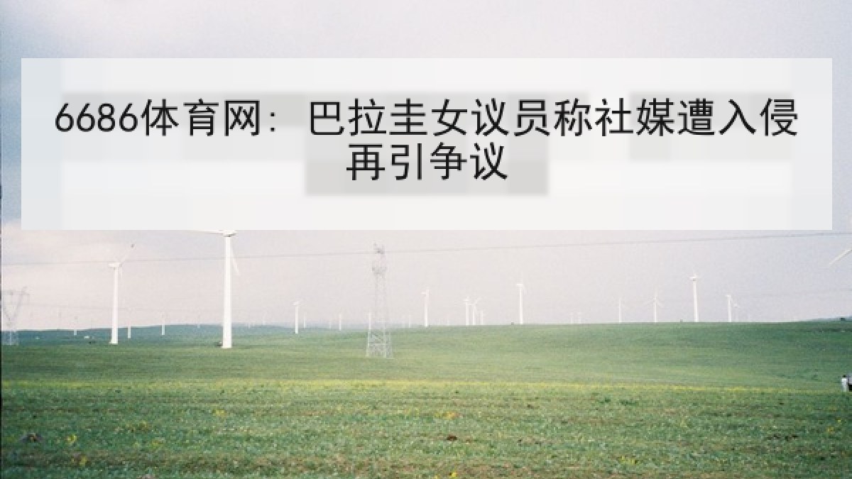 6686体育网: 巴拉圭女议员称社媒遭入侵再引争议